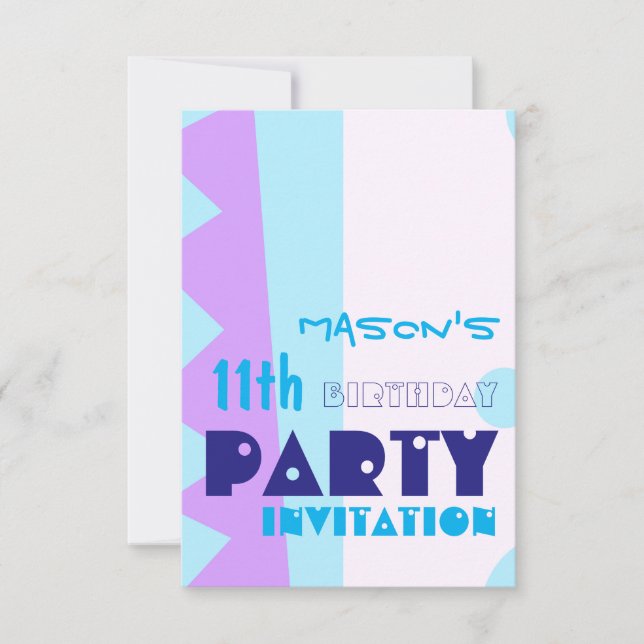 Teeth of the Monster 11th Birthday Party Invitatio Invitation (Front)