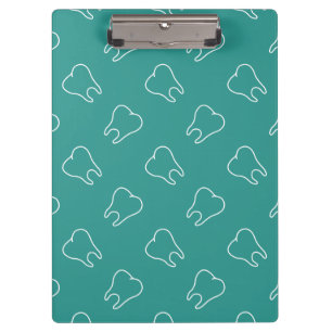 Teeth Pattern Dentist Clipboard