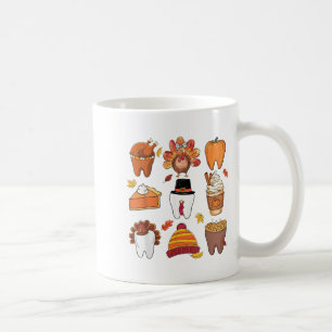 Teeth Pumpkin Turkey Coffee Fall Dental Squad Than Mug