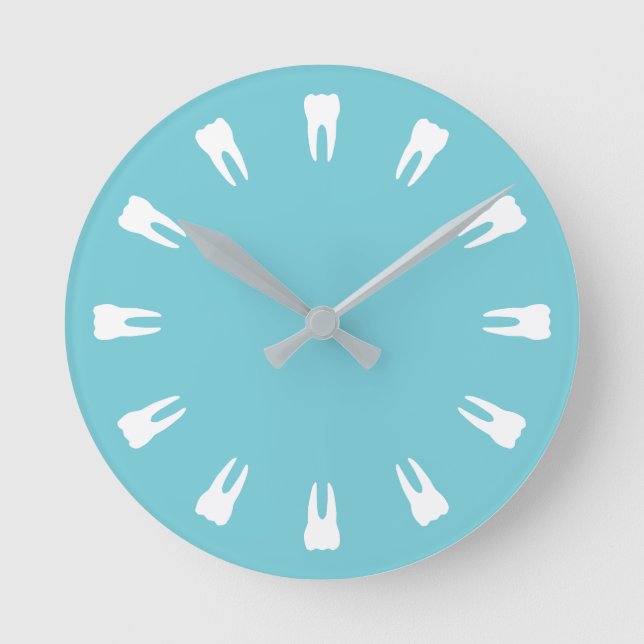 Teeth Time Round Clock (Front)