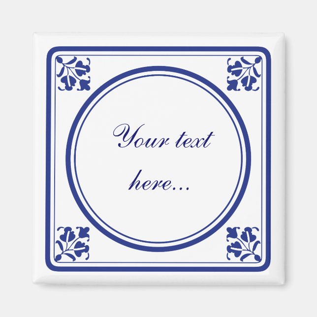 Tegeltje, little Dutch tile Magnet (Front)