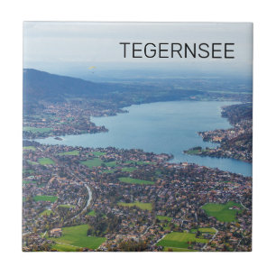 Tegernsee Bavaria Lake Germany Panorama Souvenir Tile