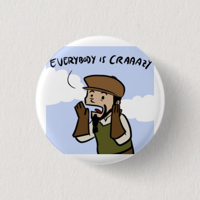 Tegnar 1 Inch Round Button (Front)