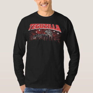 Teguzilla Little Lizard Black & White Gecko Bearde T-Shirt