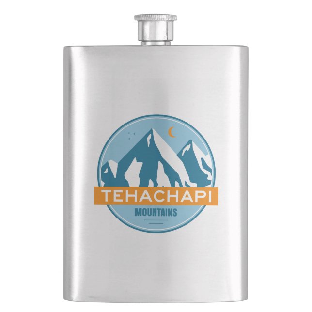 Tehachapi Mountains California Stars Moon Hip Flask (Front)
