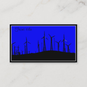 Tehachapi Wind Farm Silhouette Business Card