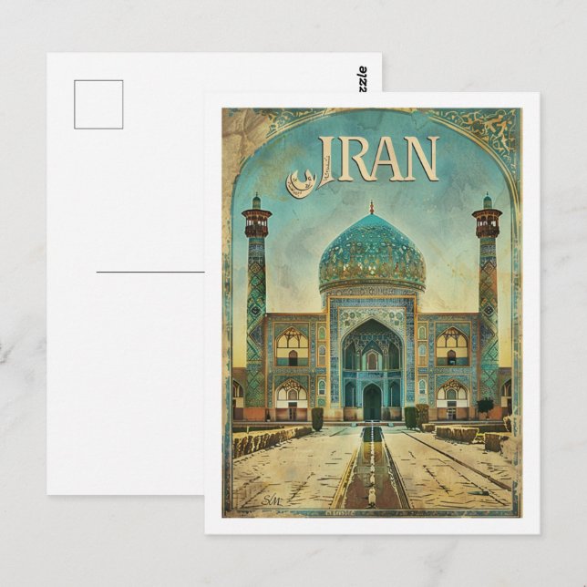 Tehran Iran Persia Vintage Famous Travel Place Postcard (Front/Back)