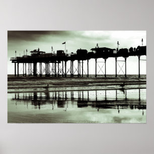 Teignmouth Pier And Beach Devon England UK Poster
