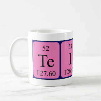 Teiko nom de table périodique mug