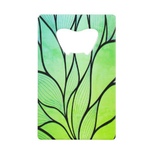 Teintes vertes vives motif créatif de feuilles 