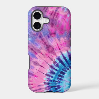 Teinture Tie Dye Rose Violet Bleu Texturée en Expl