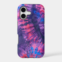 Teinture Tie Dye Violette Rose Bleue Texturée Grun
