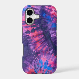 Teinture Tie Dye Violette Rose Bleue Texturée Grun
