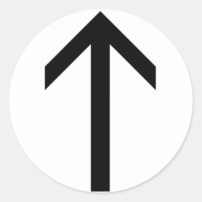 TEIWAZ RUNE CLASSIC ROUND STICKER (Front)