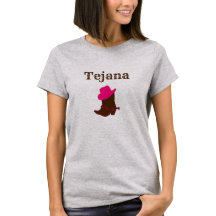 Tejana Shirt Pink hat with boots