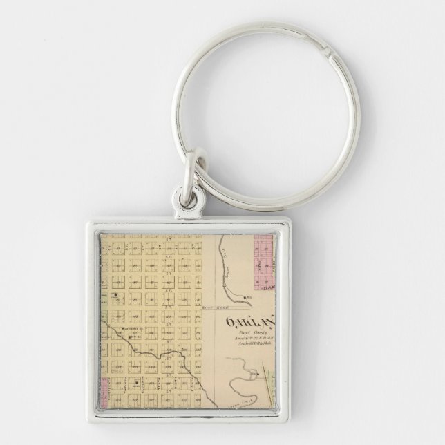 Tekamah, Oakland, and Lyons, Nebraska Keychain (Front)