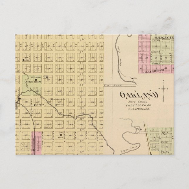 Tekamah, Oakland, and Lyons, Nebraska Postcard (Front)