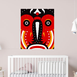 Teke Tribal Mask Poster