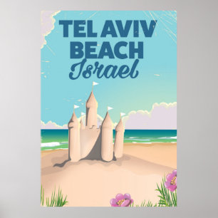 Tel Aviv Beach Israel beach poster