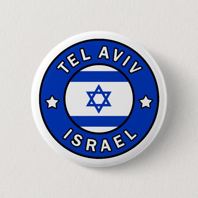 Tel Aviv Israel 2 Inch Round Button (Front)