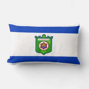 Tel Aviv (Israel) City Flag Lumbar Pillow