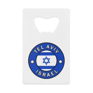 Tel Aviv Israel Credit Card Bottle Opener