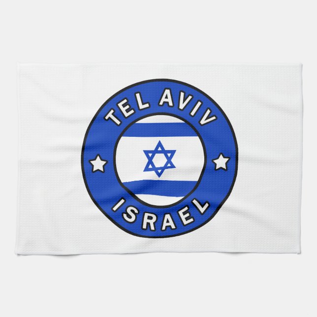 Tel Aviv Israel Kitchen Towel (Horizontal)