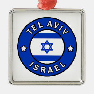 Tel Aviv Israel Metal Ornament