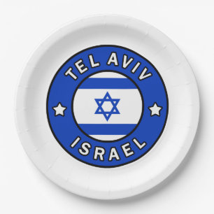 Tel Aviv Israel Paper Plate