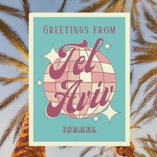 Tel Aviv Israel vacation retro Postcard