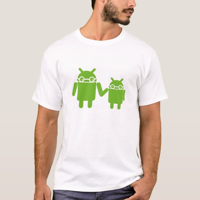Tel père, tel fils T-shirt androïde (Devant)