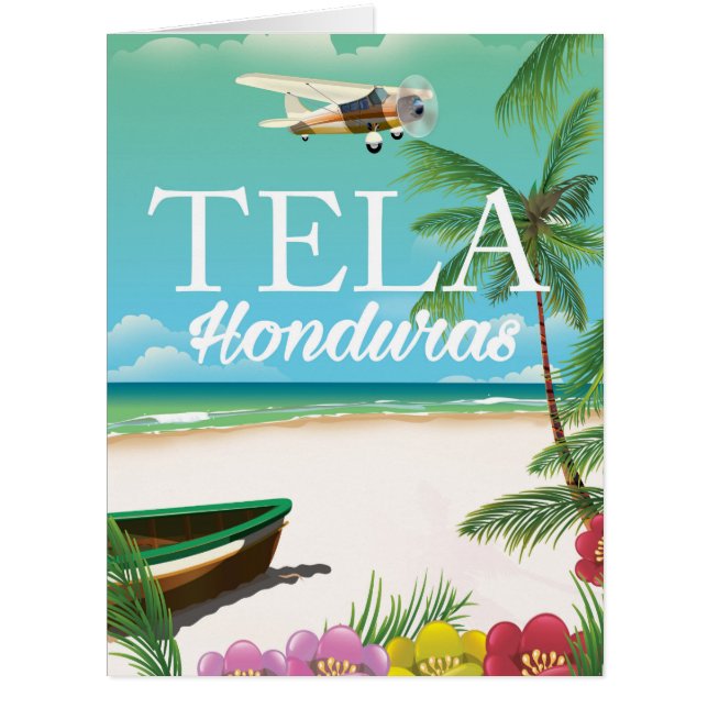 Tela Honduras vintage travel poster (Front)