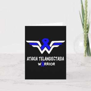 Telangiectasia Awareness Warrior Support Blue Ribb Card
