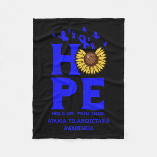 Telangiectasia Blue Hope Vintage Sunflower Awarene Fleece Blanket