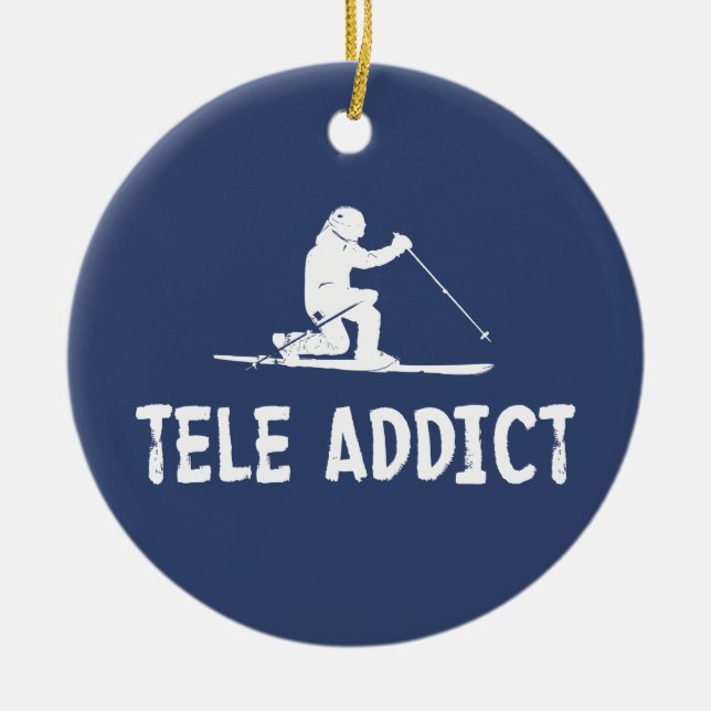 Tele Addict Ceramic Ornament (Front)