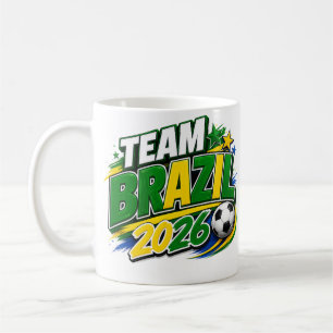 TÉLÉ BRAZIL 2026 Mug pour les fans de football B