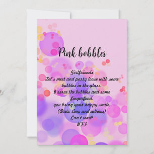 Téléchargeable bulles roses Invitation
