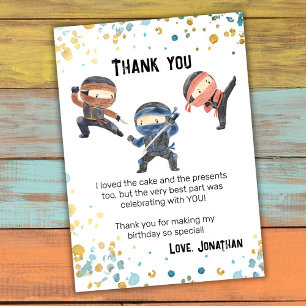 Téléchargeable Ninja Birthday Carte de remerciemen