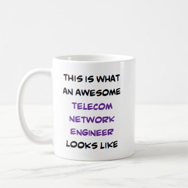 telecom network engineer, awesome coffee mug (Left)