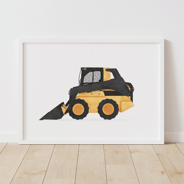Télécommande skid steer jaune décoration de chambr (Créateur téléchargé)