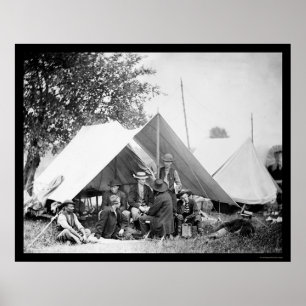 Telegraph Officers at Bealeton, VA 1863 Poster