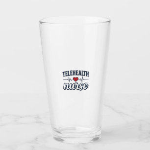 Telehealth Nurse Heartbeat Vintage Shirt Design_1 Glass