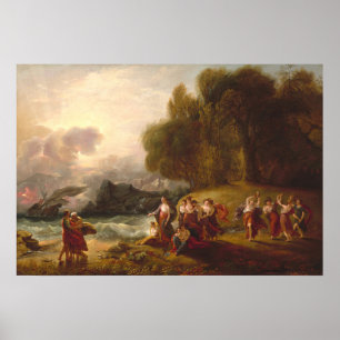 Telemachus & Calypso Benjamin West Fine Art Poster