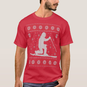 Telemark Ski Skiing Ugly Christmas Sweater Gift 