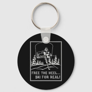 Telemark Skiing Shirt Free The Heel Ski For Real Keychain