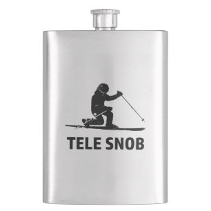Telemark Skiing Snob Hip Flask