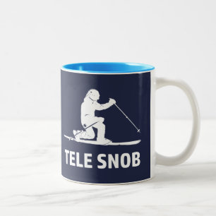 Telemark Skiing Snob Two-Tone Coffee Mug
