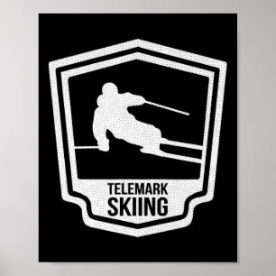 Telemark Skiing Telemarking Norway Skier Ckcountry Poster