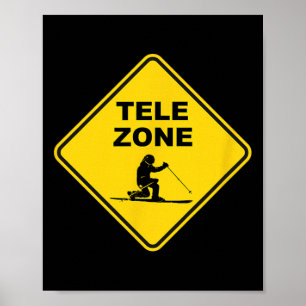 Telemark Skiing Zone Sign 