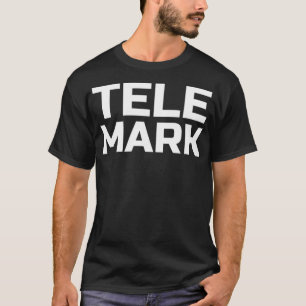 Telemark Tele Skiing T text only T-Shirt